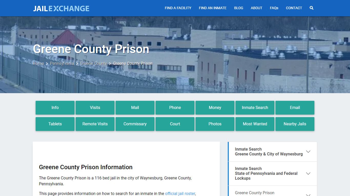 Greene County Prison, PA Inmate Search, Information - Jail Exchange